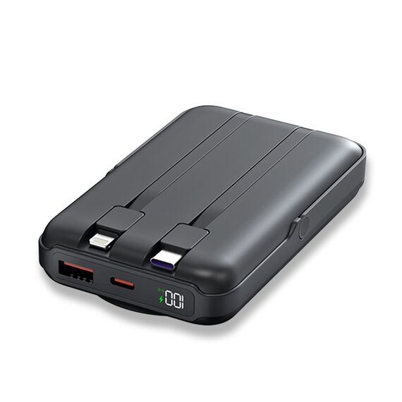 Promosyon PZ-K80 Işıklı Logo Hızlı Wireless Şarj Magsafe 10000 mAh Siyah , görsel 6