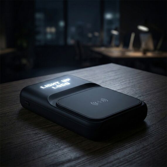 Promosyon PZ-K35 Işıklı Logo Hızlı Wireless Şarj Magsafe 10000 mAh Siyah , görsel 3