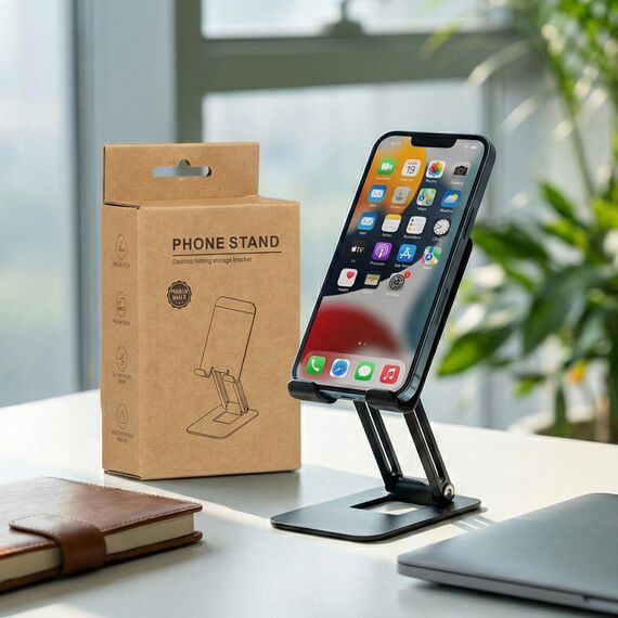 Promosyon PZ-CH45 Metal Telefon Tutucu Siyah , görsel 3