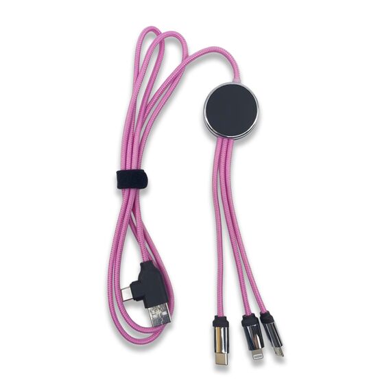 Promosyon PZ-KL50 Işıklı Logo 60W Hızlı Type-C Uçlu Data Transferli Şarj Kablosu Siyah, Renk: Siyah , görsel 8