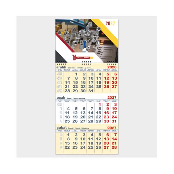 Promosyon EL-KOD-06 Büyük Gemici Takvim Sarı (Tek Parça Spiralli) , görsel 2