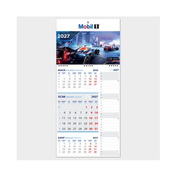Promosyon EL-KOD-19 Memo Gemici Takvim (Tek Parça Spiralli) , görsel 2