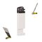 Promosyon AK-PHL-365 Telefon Standlı Taşlı Sibopsuz Çakmak Beyaz, Renk: Beyaz 