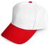 0501-KB Polyester Şapka Kırmızı - Beyaz 