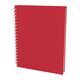Promosyon YN-3078 Seğmenler Kareli Spiralli Tarihsiz Defter (19x25 cm) Kırmızı, Renk: Kırmızı 