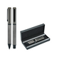 Promosyon AK-1254-RT Metal Roller & Tükenmez Kalem Seti Füme, Renk: Füme 
