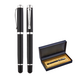 Promosyon AK-1214-KR Metal Roller Kalem Seti Siyah-Silver, Renk: Siyah-Silver 
