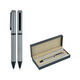 Promosyon AK-1254-KT Metal Tükenmez Kalem Seti Silver, Renk: Silver 
