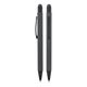 Promosyon AK-1027 Metal Tükenmez Touchpen Rubber Gövde Kalem Füme, Renk: Füme 