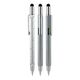 Promosyon AK-652 Metal Su Terazili - Tornavidalı Touchpen Kalem Silver, Renk: Silver 