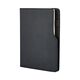 Promosyon AK-941-HOLMEN 15 x 21 Termo Deri Defter (Holmen Kitap Kağıdı) Siyah, Renk: Siyah 