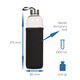 Promosyon PZ-T135 Cam Matara 1000 ml Siyah , görsel 5