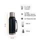 Promosyon PZ-T60 Termos 1000 ml (24 Saat Isı Koruma) Siyah , görsel 5