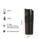 Promosyon PZ-T40 Frenchpress Termos Bardak 500 ml Siyah , görsel 10