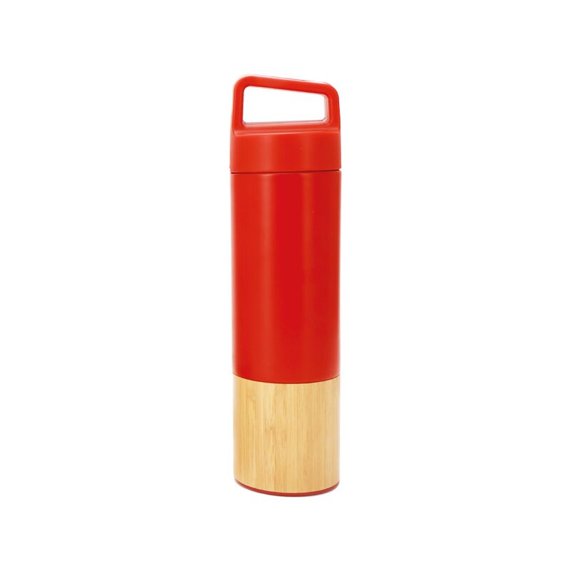 Promosyon 3547-K Bambu Termos Kırmızı 540 ml
