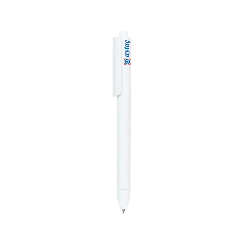 Promosyon 0544-80-B Plastik Kalem Beyaz , Renk: Beyaz
