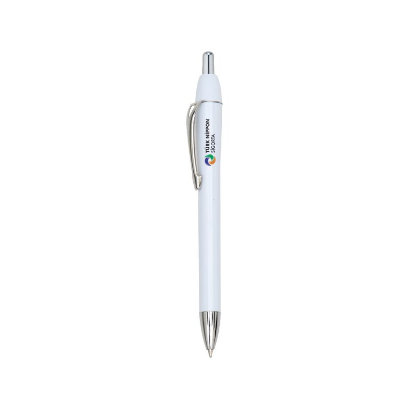 Promosyon 0532-260-B Yarı Metal Kalem Beyaz , Renk: Beyaz